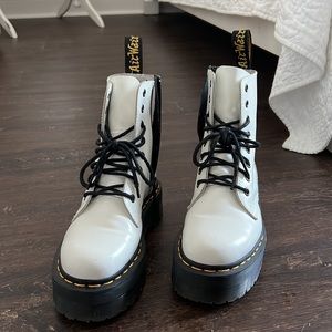 Dr. Martens Jadon White Platform Boots